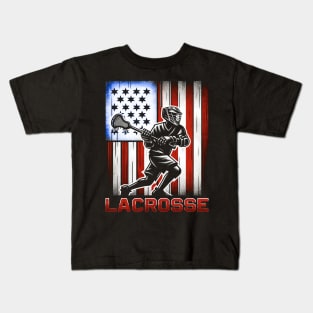 Lacrosse Player Kids T-Shirt